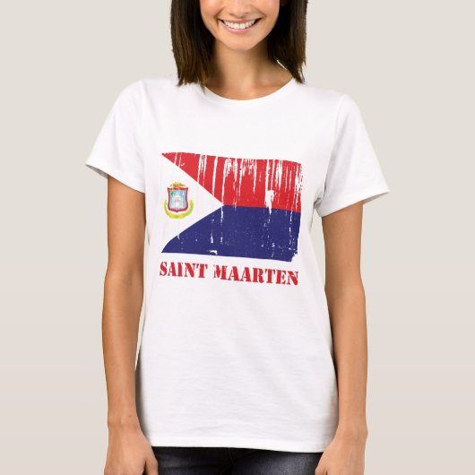 Saint Maarten Flag T-shirt (Voorkant)
