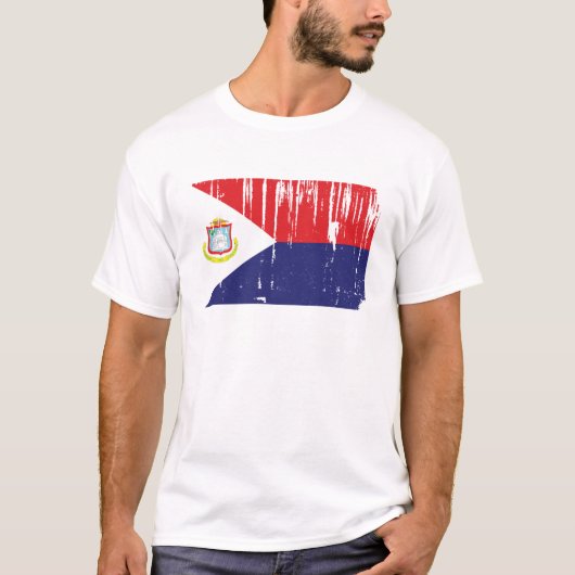 Saint Maarten Flag T-shirt (Voorkant)