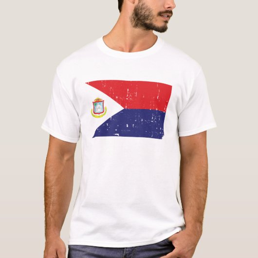 Saint Maarten Flag T-shirt (Voorkant)