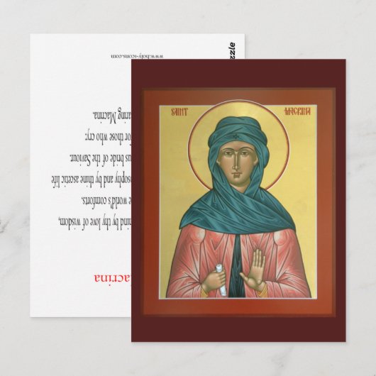 Saint Macrina Prayer-kaart Briefkaart (Voorkant / Achterkant)