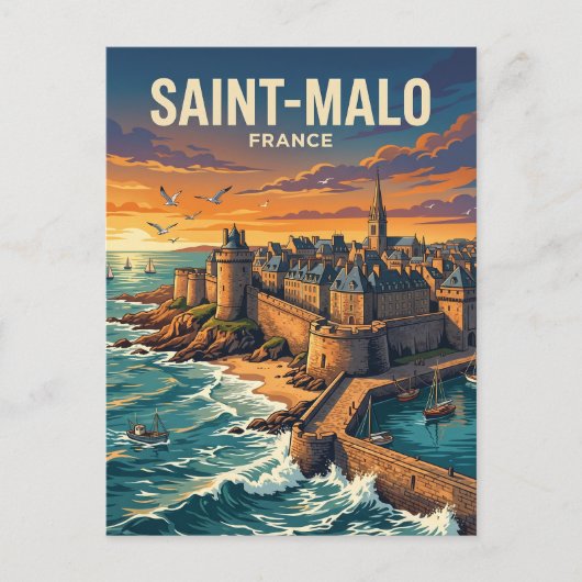 Saint-Malo Frankrijk Briefkaart (Voorkant)