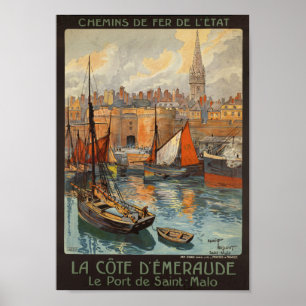 Saint Malo Frankrijk -  Frans reisbureau Poster