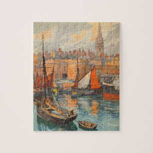 Saint Malo, Frankrijk, Oude Reisposter Kunst Legpuzzel