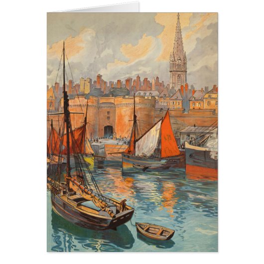 Saint Malo, Frankrijk, Vintage Travel Poster Art (Voorkant)
