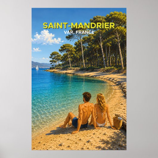Saint-Mandrier – Oude Reisposter Poster (Voorkant)