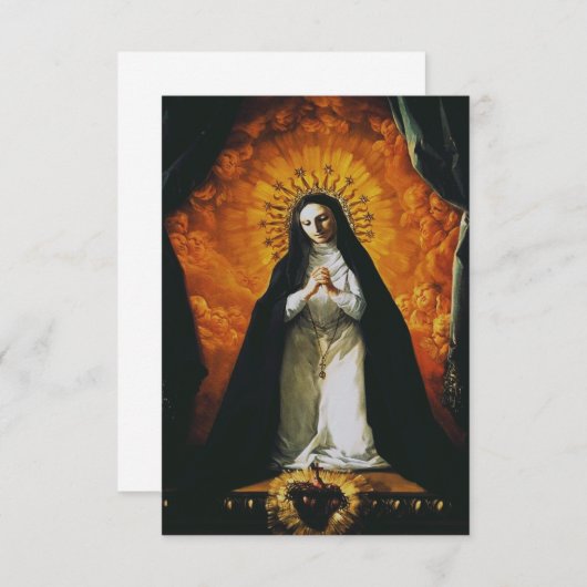 Saint Margaret Mary Alacoque Bedankkaart (Voorkant / Achterkant)