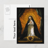Saint Margaret Mary Alacoque Heart - Giaquinto Briefkaart (Voorkant / Achterkant)
