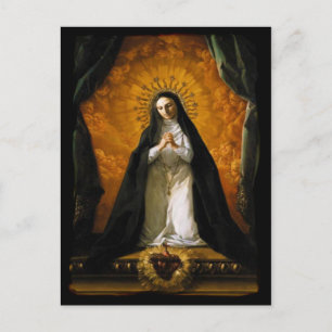 Saint Margaret Mary Alacoque Heart - Giaquinto Briefkaart
