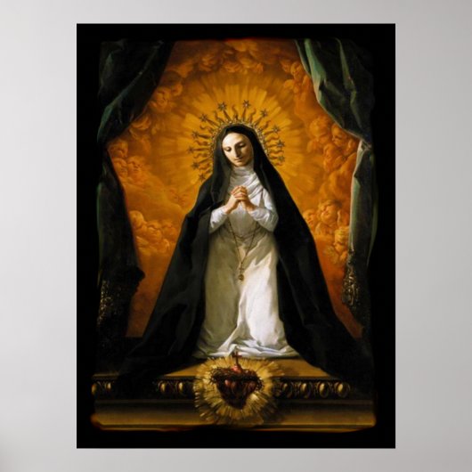 Saint Margaret Mary Alacoque Heart - Giaquinto Poster (Voorkant)