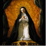Saint Margaret Mary Alacoque Heart - Giaquinto Staand Fotobeeldje<br><div class="desc">Sint Margaret Mary Alacoque overdenkt het heilige hart van Jezus.  Ze kreeg een verlammende aandoening waarvan ze genezen werd na een visie op de 'Blessed Virgin',  en werd daarna een non.  frontiernow.com</div>