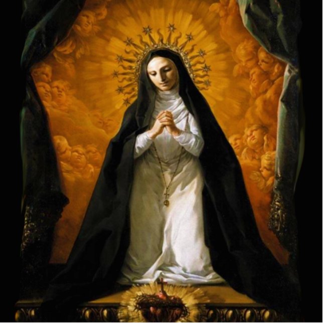 Saint Margaret Mary Alacoque Heart - Giaquinto Staand Fotobeeldje (Voorkant)
