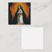 Saint Margaret Mary Alacoque Vierkante Visitekaartje (Voorkant / Achterkant)