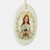 Saint Maria Goretti God's Peace and Blessings Keramisch Ornament (Rechts)