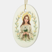 Saint Maria Goretti God's Peace and Blessings Keramisch Ornament (Links)