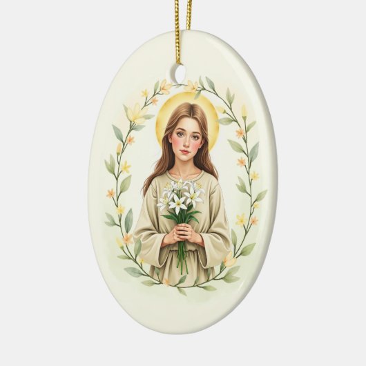 Saint Maria Goretti God's Peace and Blessings Keramisch Ornament (Links)