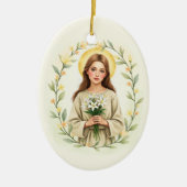 Saint Maria Goretti God's Peace and Blessings Keramisch Ornament (Voorkant)