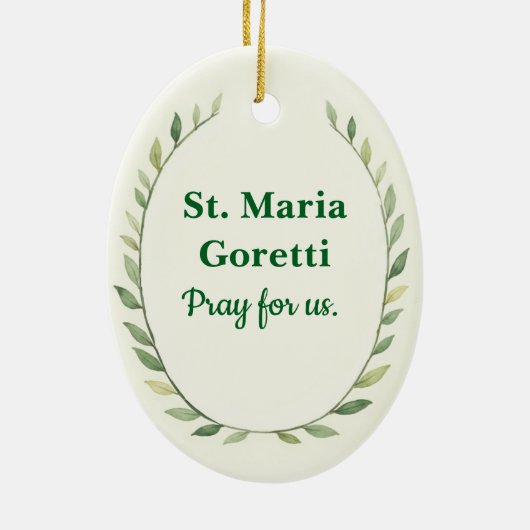 Saint Maria Goretti God's Peace and Blessings Keramisch Ornament (Achterkant)