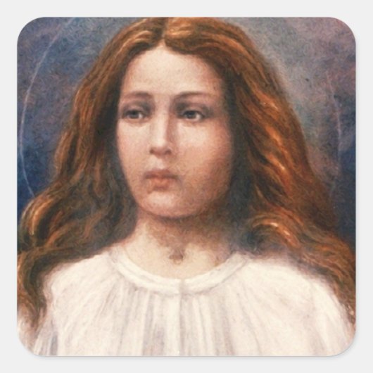 Saint Maria Goretti Vierkante Sticker (Voorkant)
