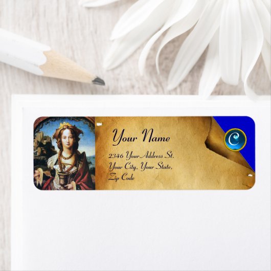 SAINT MARIA MAGDALENE Blue Gemstone Etiket (Insitu)