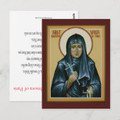 Saint Maria of Paris Prayer Card Briefkaart (Voorkant / Achterkant)