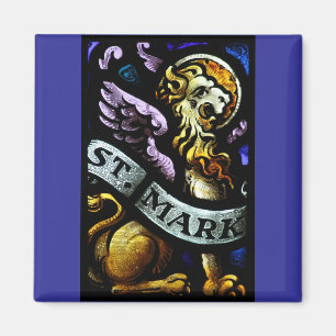 Saint Mark De Evangelist Glas in lood Kunst Magneet