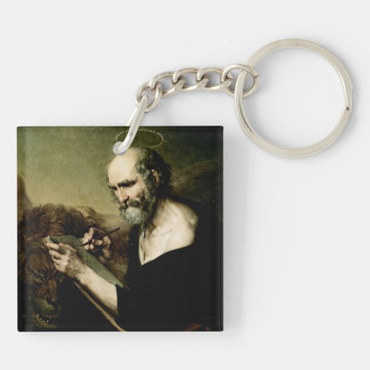 Saint Mark de Evangelist Sleutelhanger (Achterkant)