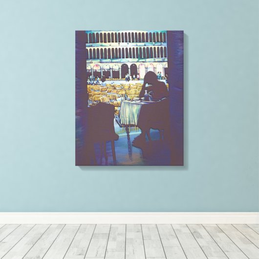 Saint Mark's Silhouette, Venetië Canvas Afdruk (Insitu (Houten vloer))