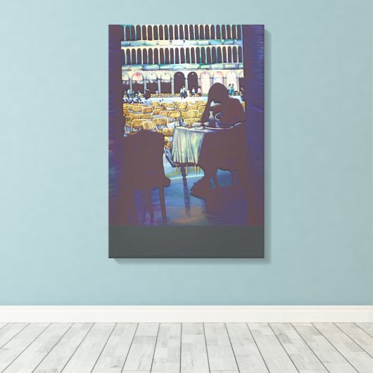 Saint Mark's Silhouette, Venetië Canvas Afdruk (Insitu (Houten vloer))