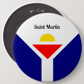 Saint Martin, Caraïbisch gebied Ronde Button 6,0 Cm (Voorkant /achterkant)