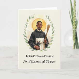 Saint Martin de Porres Feestdag Zegeningen Kaart