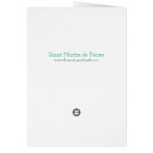 Saint Martin de Porres Note Card (Achterkant)