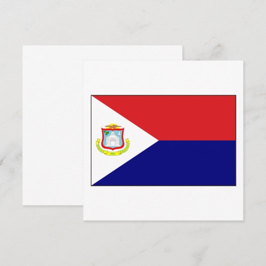 Saint Martin Flag Kaart (Voorkant / Achterkant)