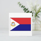 Saint Martin Flag Kaart (Staand voorkant)