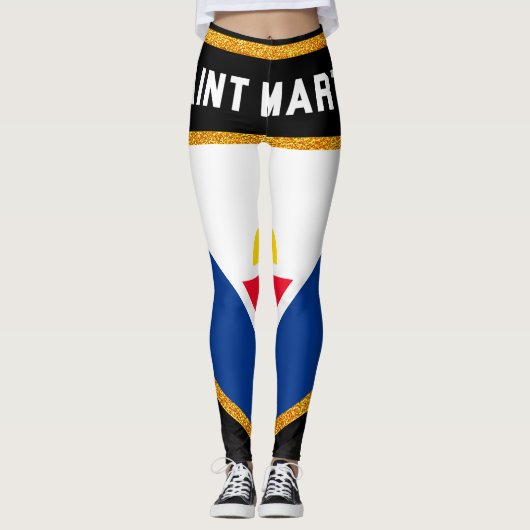 Saint Martin Flag Leggings (Voorkant)