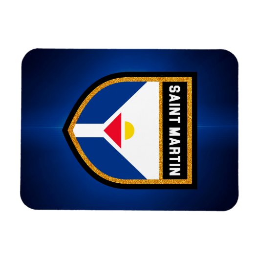 Saint Martin Flag Magneet (Horizontaal)
