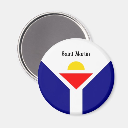 Saint Martin Flag Magneet (Voorkant / Achterkant)