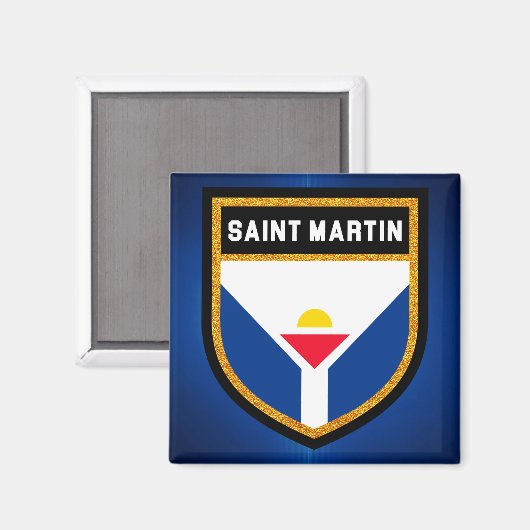 Saint Martin Flag Magneet (Voorkant / Achterkant)