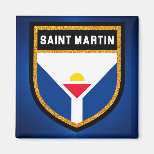 Saint Martin Flag Magneet (Voorkant)