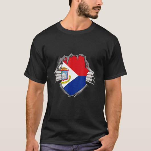 Saint Martin Flag T-shirt (Voorkant)