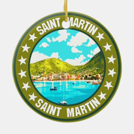 Saint Martin Keramisch Ornament (Achterkant)