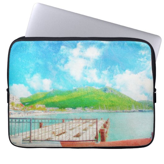 Saint Martin Laptop Sleeve (Voorkant)