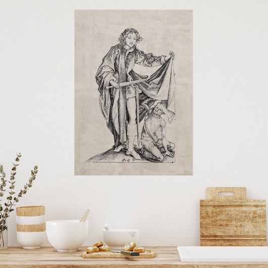 Saint Martin met een Beggar Poster (Keuken)