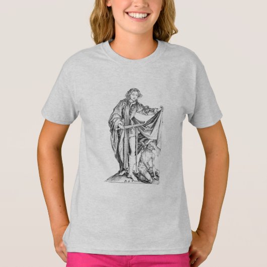 Saint Martin met een Beggar T-Shirt (Voorkant)