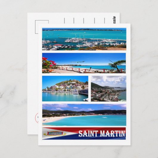Saint Martin - Mosaic - Briefkaart (Voorkant / Achterkant)