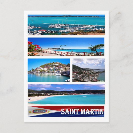 Saint Martin - Mosaic - Briefkaart (Voorkant)