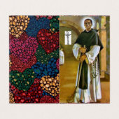 Saint Martin of Porres Prayer Card Kaart (Buitenkant ongevouwen)
