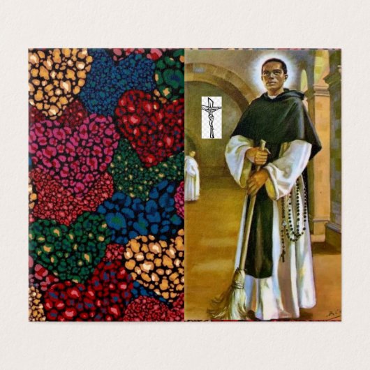 Saint Martin of Porres Prayer Card Kaart (Buitenkant ongevouwen)