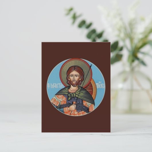 Saint Martin of Tours Prayer Card Briefkaart (Staand voorkant)