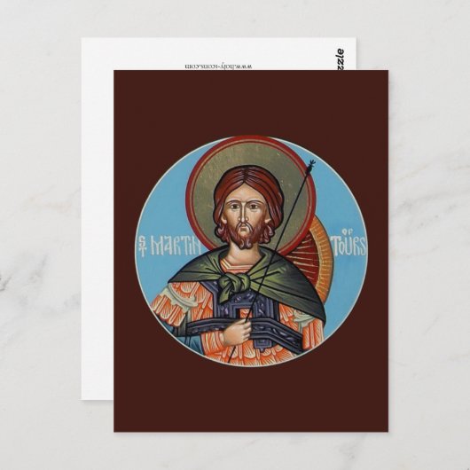 Saint Martin of Tours Prayer Card Briefkaart (Voorkant / Achterkant)