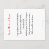 Saint Martin of Tours Prayer Kaart (Achterkant)